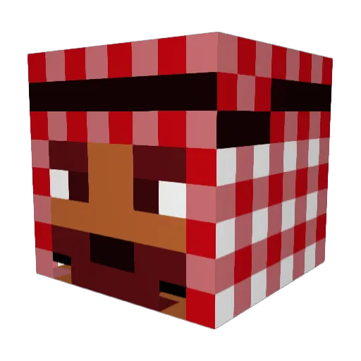 TheBetterManGio Minecraft avatar head, 3D render