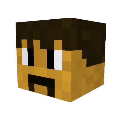 TheBigB Minecraft avatar head, 3D render