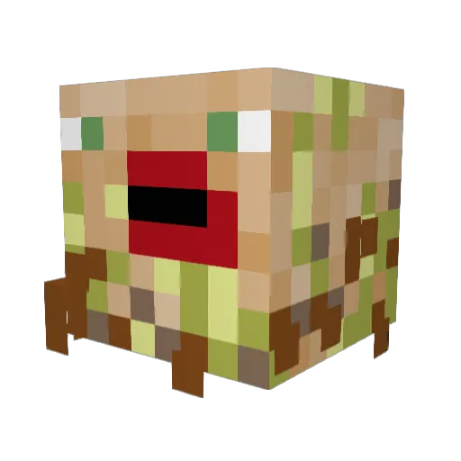 TheBigBOI_1 Minecraft avatar head, 3D render