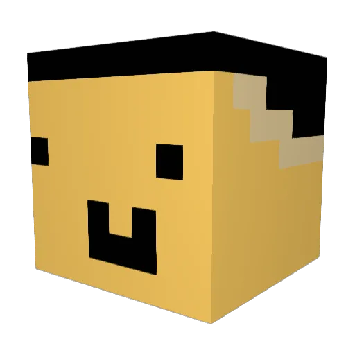 TheBigBadFerret Minecraft avatar head, 3D render