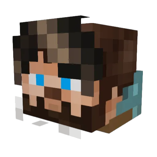 TheBigBat1234 Minecraft avatar head, 3D render