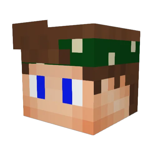 TheBigBlind Minecraft avatar head, 3D render
