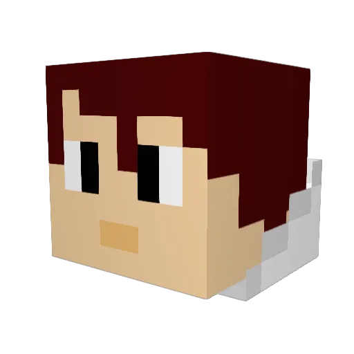 TheBigBoas Minecraft avatar head, 3D render