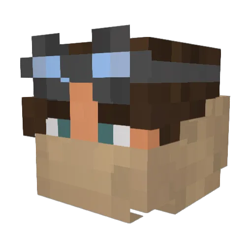 TheBigBob42 Minecraft avatar head, 3D render