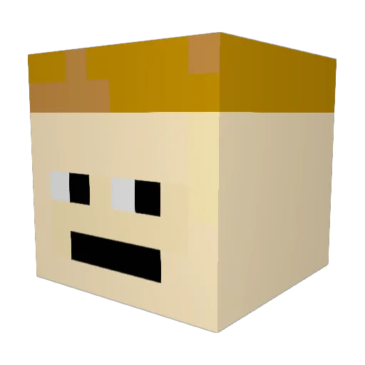 TheBigBoss_07 Minecraft avatar head, 3D render
