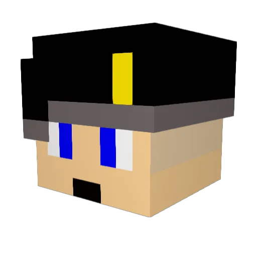 TheBigBozzaYT Minecraft avatar head, 3D render