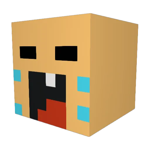 TheBigDogDK Minecraft avatar head, 3D render