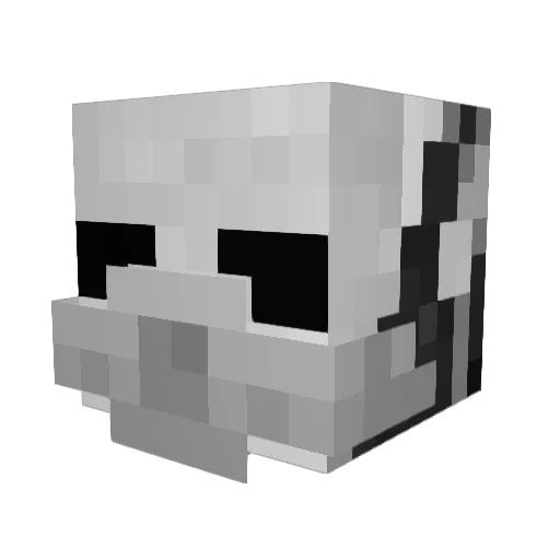 TheBigDumb Minecraft avatar head, 3D render