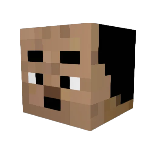 TheBigHamburger Minecraft avatar head, 3D render