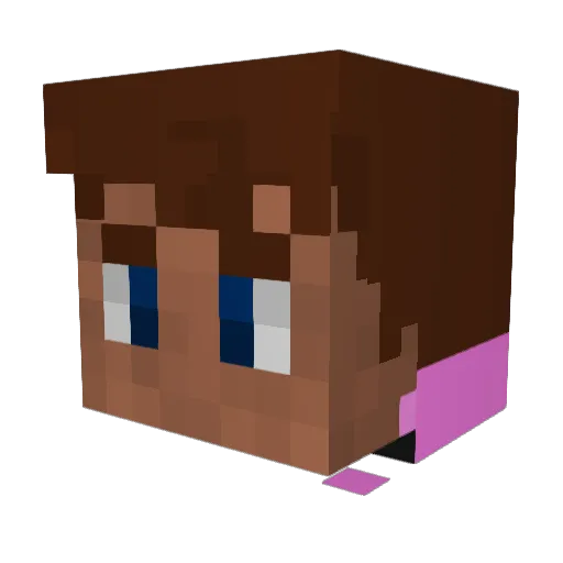 TheBigJame Minecraft avatar head, 3D render