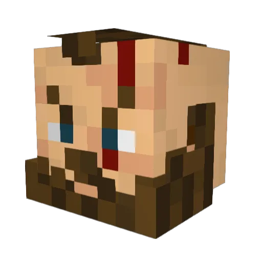 TheBigMan998 Minecraft avatar head, 3D render
