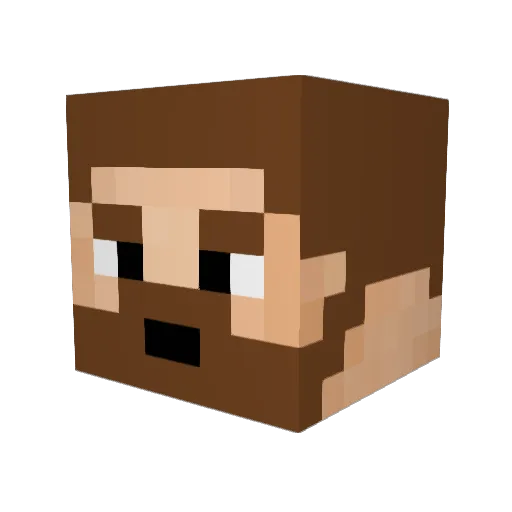 TheBigNigel Minecraft avatar head, 3D render