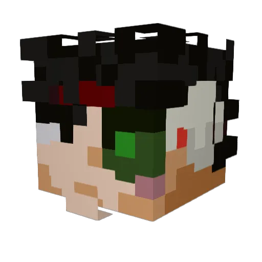 TheBigSad1167 Minecraft avatar head, 3D render