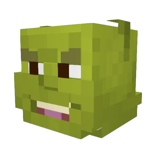 TheBigSlice Minecraft avatar head, 3D render