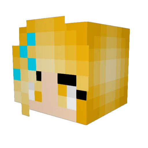TheBigTunaFish Minecraft avatar head, 3D render