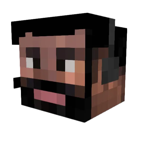 TheBigWoosh Minecraft avatar head, 3D render