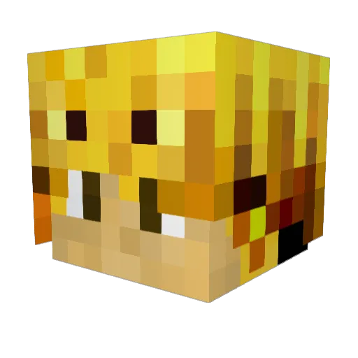TheBigcrafttinYT Minecraft avatar head, 3D render