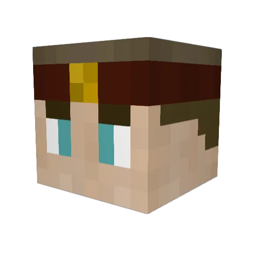 TheBigens Minecraft avatar head, 3D render