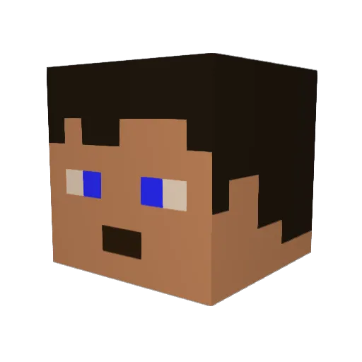 TheBiggestGay Minecraft avatar head, 3D render