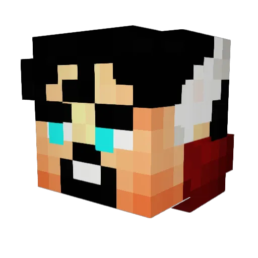 TheBioWizard Minecraft avatar head, 3D render