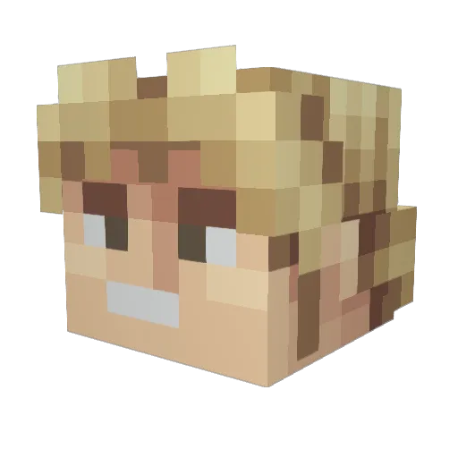 TheBitterDM Minecraft avatar head, 3D render