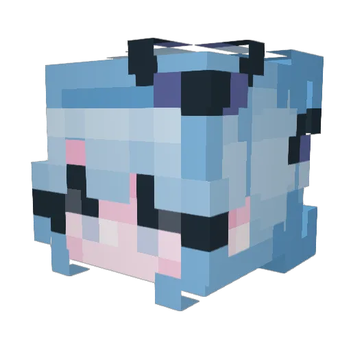 TheBixbite Minecraft avatar head, 3D render