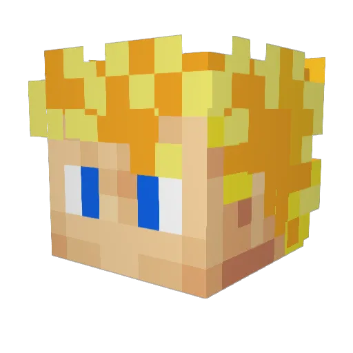 TheBlGBoss Minecraft avatar head, 3D render