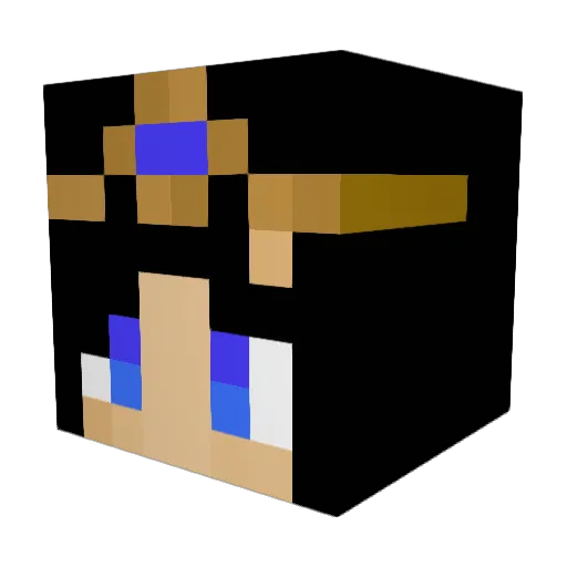 TheBlaRe Minecraft avatar head, 3D render