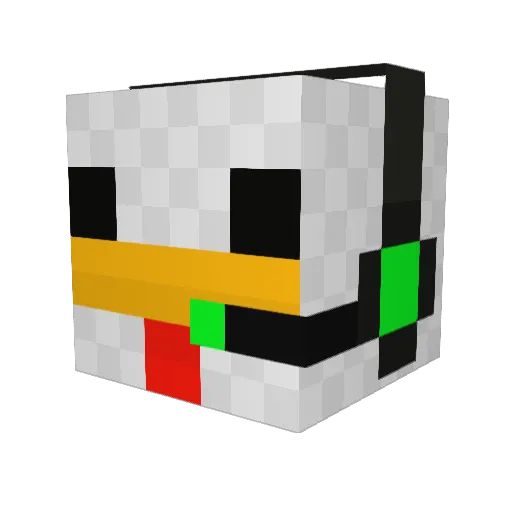 TheBlackChook Minecraft avatar head, 3D render
