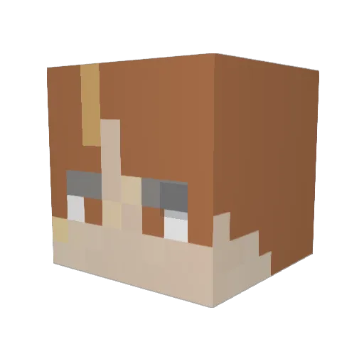 TheBlackDatura Minecraft avatar head, 3D render