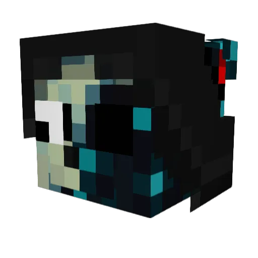 TheBlackFoxy2018 Minecraft avatar head, 3D render