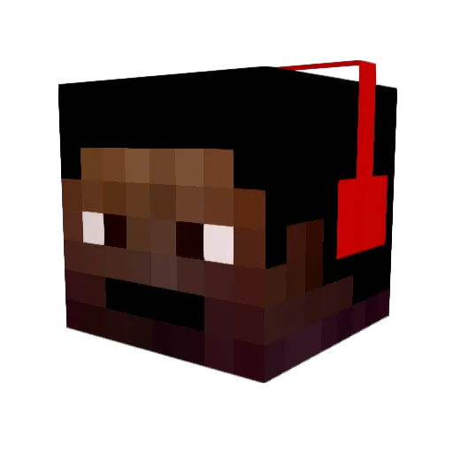 TheBlackMamba10 Minecraft avatar head, 3D render