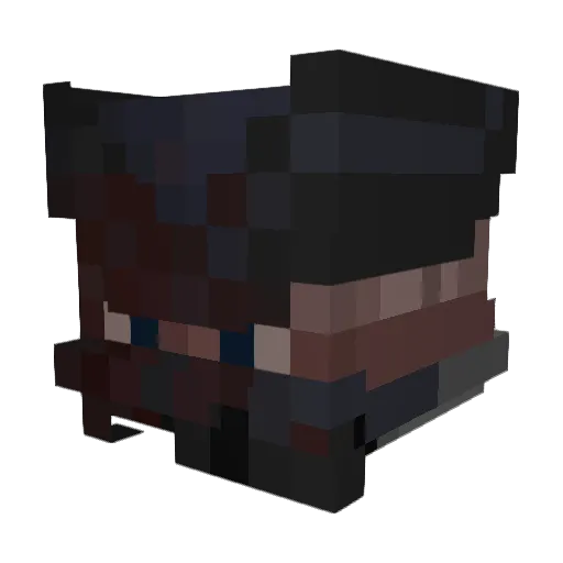 TheBlackRiver Minecraft avatar head, 3D render