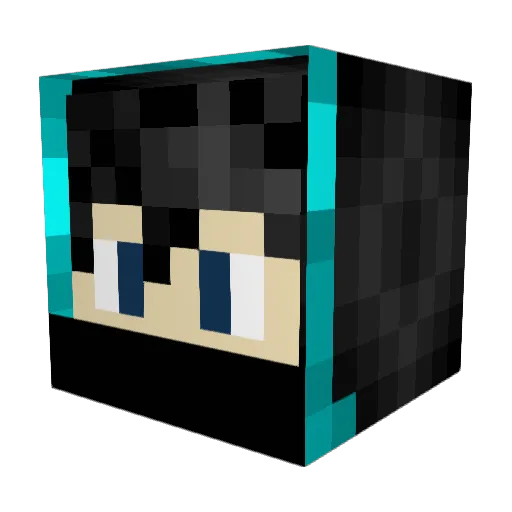 TheBlackTerror Minecraft avatar head, 3D render
