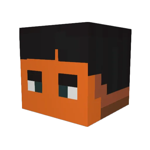 TheBlack_Moon Minecraft avatar head, 3D render