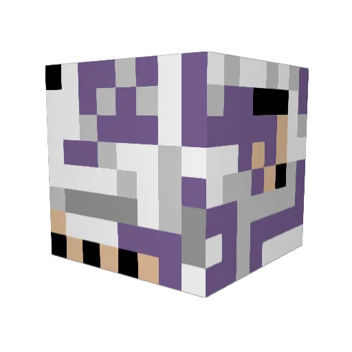TheBladeOfKnight Minecraft avatar head, 3D render