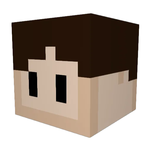TheBlazingWing Minecraft avatar head, 3D render