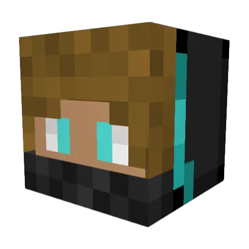 TheBlinkingYT Minecraft avatar head, 3D render