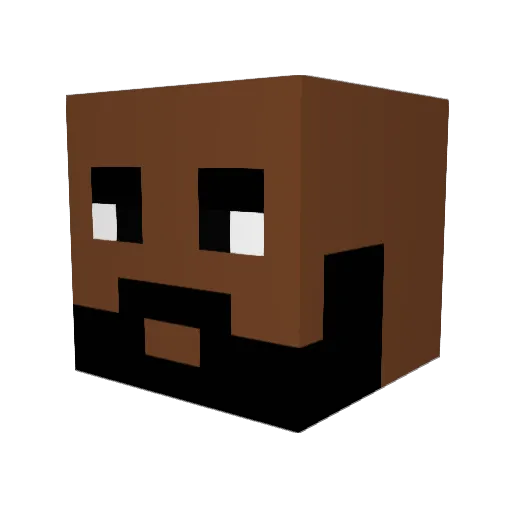 TheBloat Minecraft avatar head, 3D render