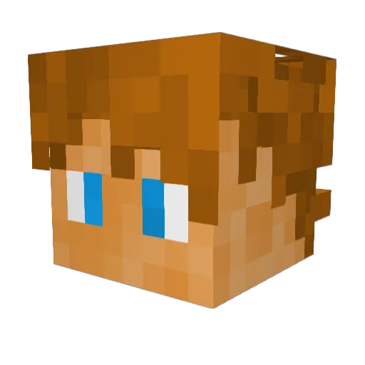 TheBlob Minecraft avatar head, 3D render