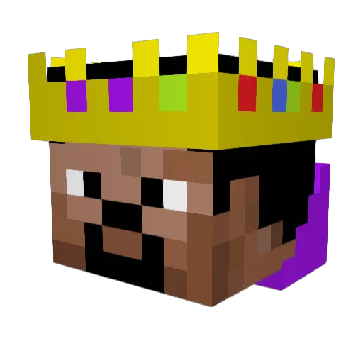 TheBlockMonarch Minecraft avatar head, 3D render
