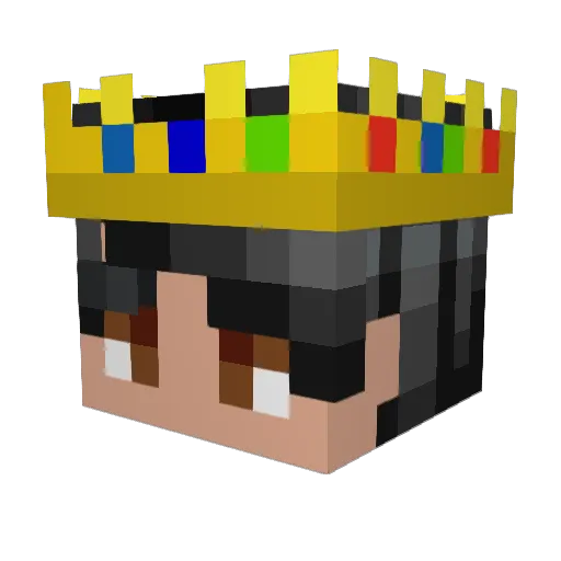 TheBlockyInkling Minecraft avatar head, 3D render