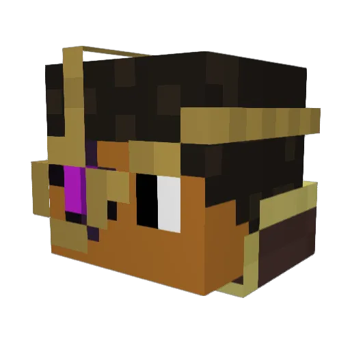 TheBlondeh Minecraft avatar head, 3D render