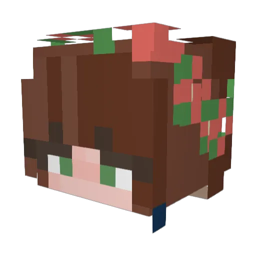 TheBlossomCherry Minecraft avatar head, 3D render
