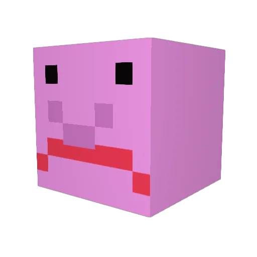 TheBlubFish Minecraft avatar head, 3D render