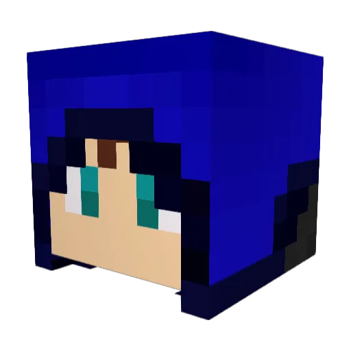 TheBlue2B Minecraft avatar head, 3D render