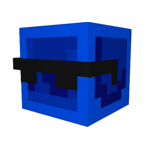 TheBlueCore Minecraft avatar head, 3D render
