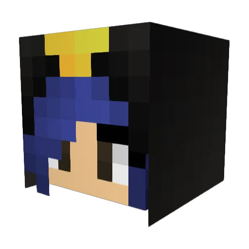 TheBlueEmperor Minecraft avatar head, 3D render