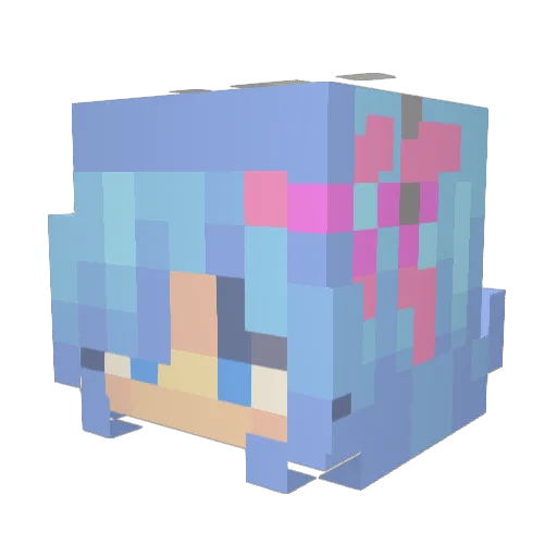 TheBlueEyedKing Minecraft avatar head, 3D render