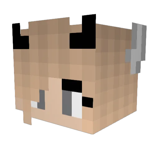 TheBlueGirl_5157 Minecraft avatar head, 3D render